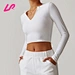 zip up long sleeve crop top